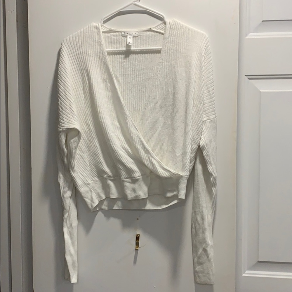 Leith ribbed wrap sweater